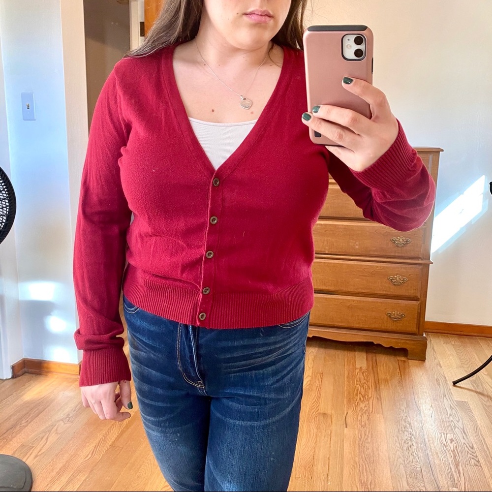✨CLEARANCE✨ Forever21 Plus Red Cardigan